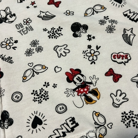 Disney Minnie Mouse All Over Print Sweatshirt Zipper Jacket Hoodie Size XL - Picture 7 of 12